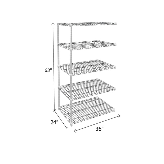 NSF Certified Chrome Wire Shelving Add-On Unit