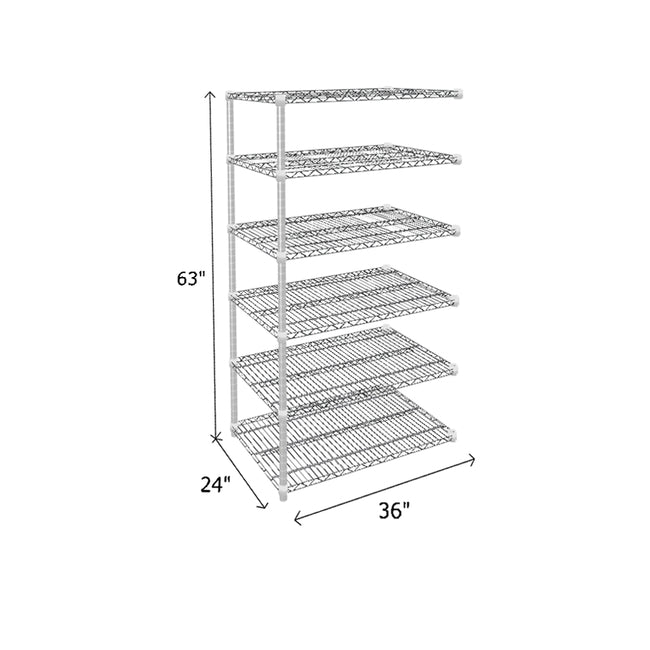 NSF Certified Chrome Wire Shelving Add-On Unit