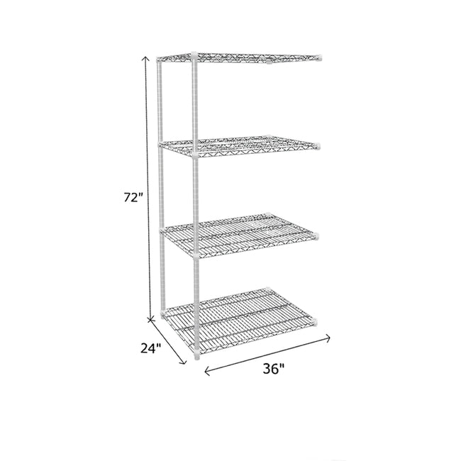 NSF Certified Chrome Wire Shelving Add-On Unit