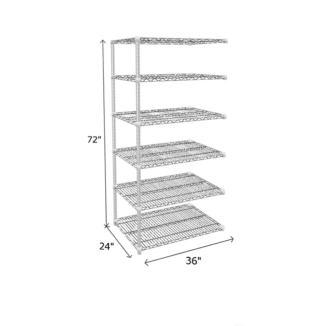 NSF Certified Chrome Wire Shelving Add-On Unit