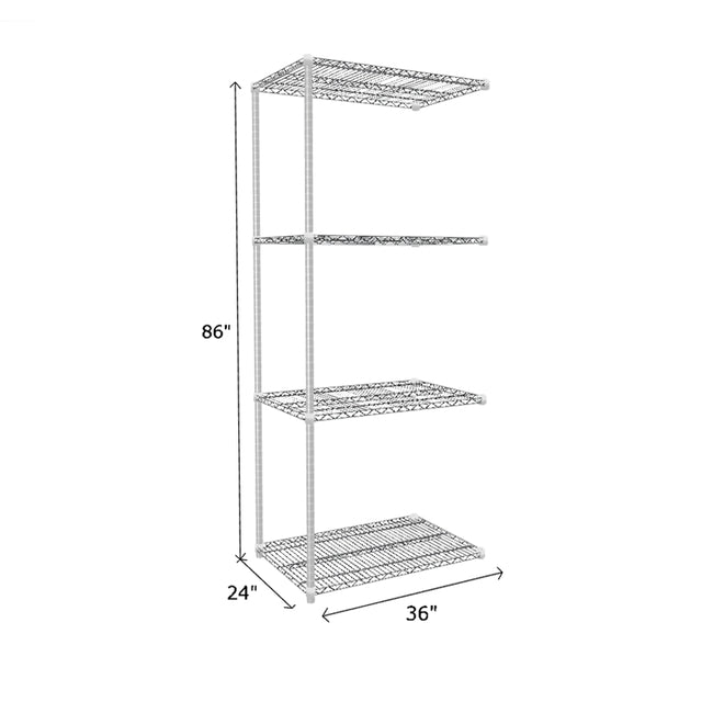 NSF Certified Chrome Wire Shelving Add-On Unit