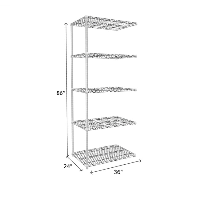 NSF Certified Chrome Wire Shelving Add-On Unit