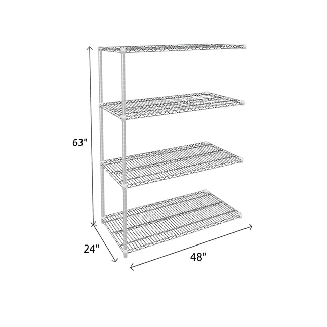 NSF Certified Chrome Wire Shelving Add-On Unit