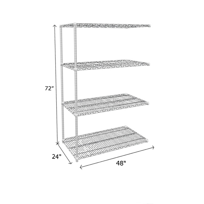 NSF Certified Chrome Wire Shelving Add-On Unit