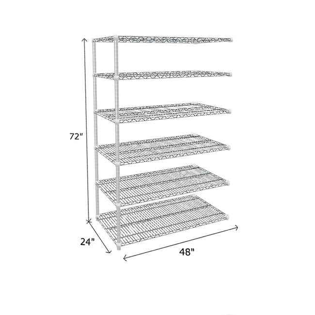 NSF Certified Chrome Wire Shelving Add-On Unit