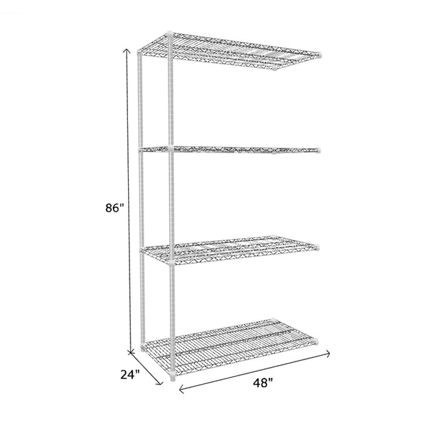 NSF Certified Chrome Wire Shelving Add-On Unit