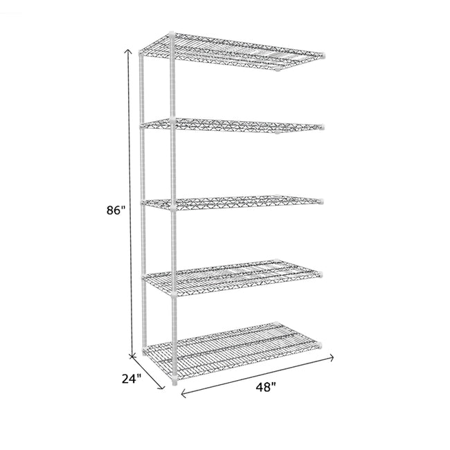 NSF Certified Chrome Wire Shelving Add-On Unit