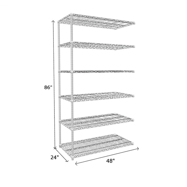 NSF Certified Chrome Wire Shelving Add-On Unit