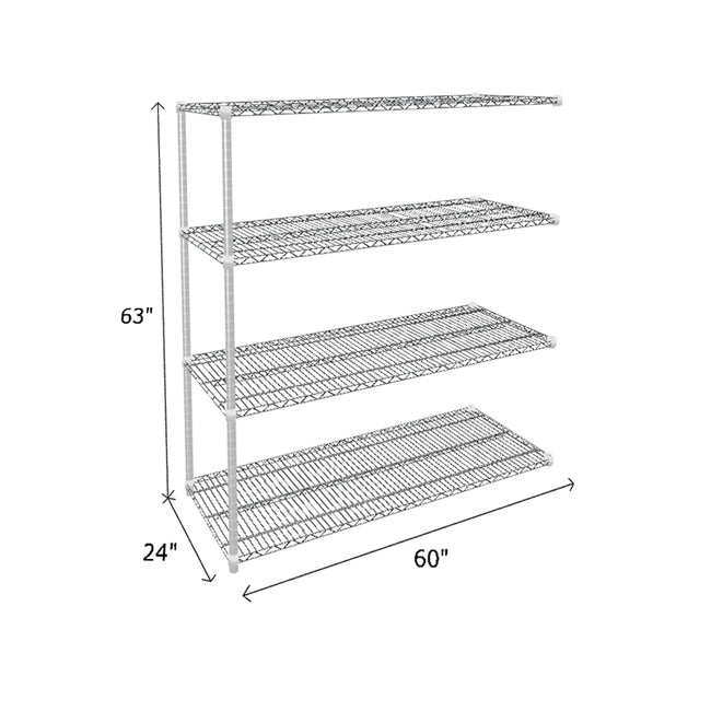 NSF Certified Chrome Wire Shelving Add-On Unit