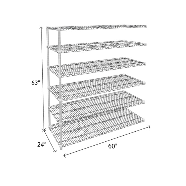 NSF Certified Chrome Wire Shelving Add-On Unit