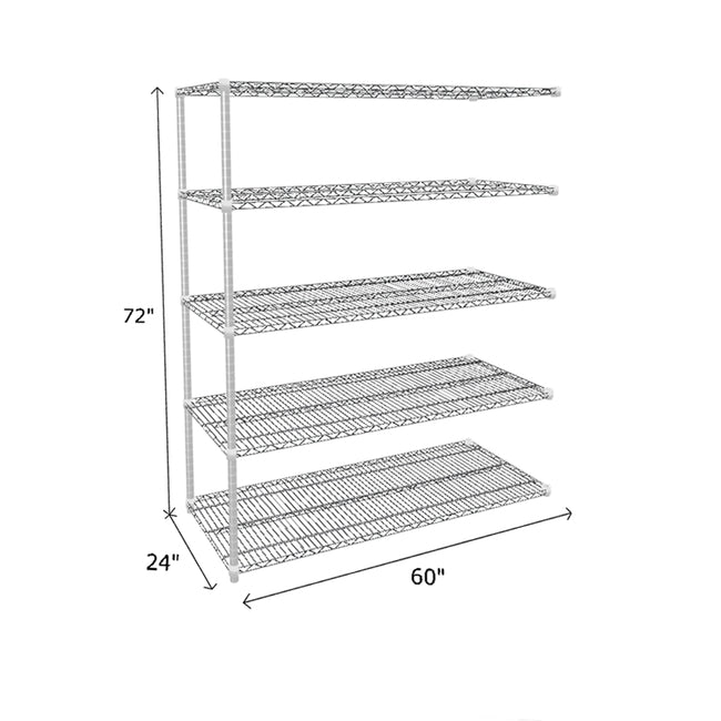 NSF Certified Chrome Wire Shelving Add-On Unit