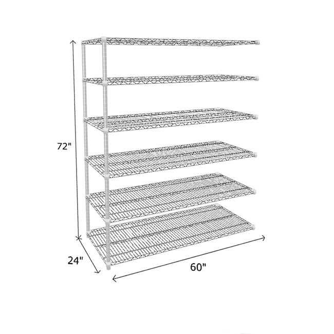 NSF Certified Chrome Wire Shelving Add-On Unit