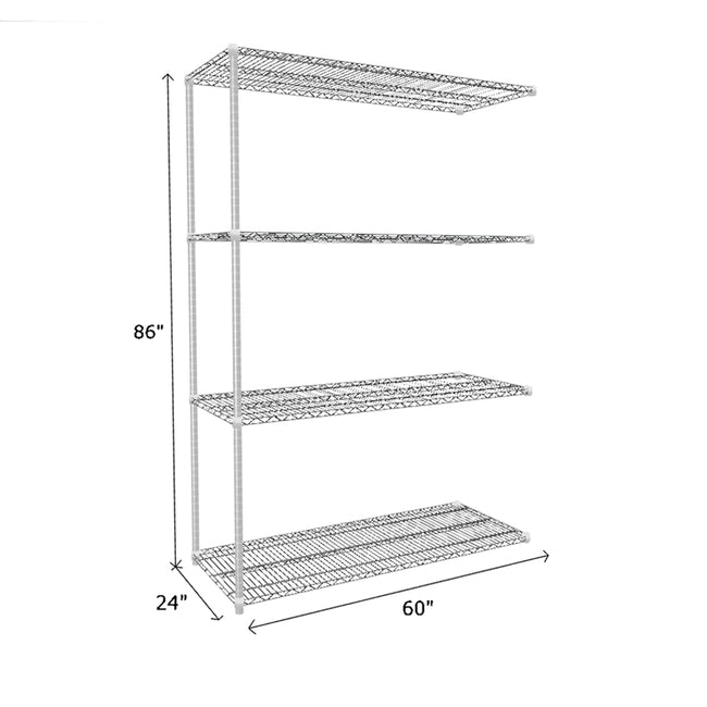 NSF Certified Chrome Wire Shelving Add-On Unit