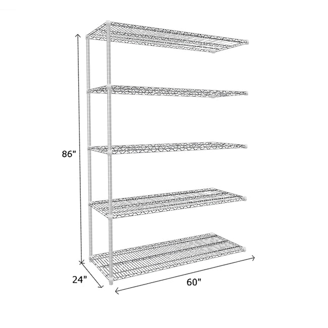 NSF Certified Chrome Wire Shelving Add-On Unit