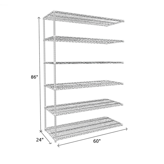 NSF Certified Chrome Wire Shelving Add-On Unit