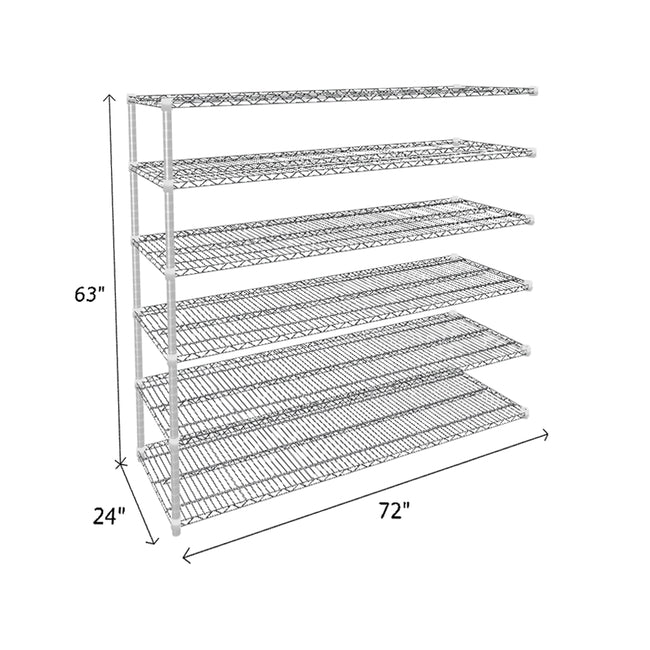 NSF Certified Chrome Wire Shelving Add-On Unit