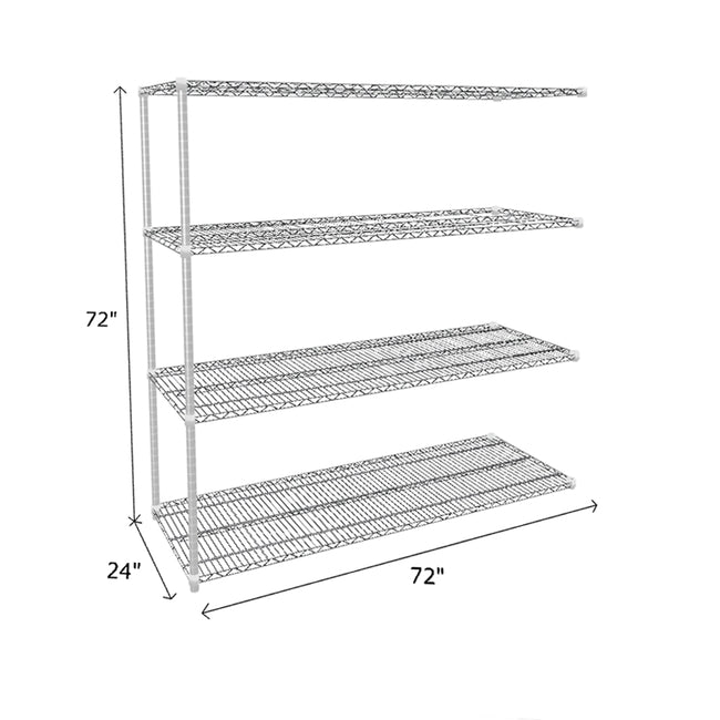 NSF Certified Chrome Wire Shelving Add-On Unit