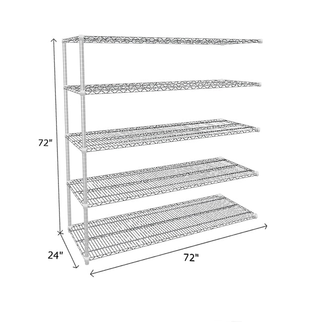 NSF Certified Chrome Wire Shelving Add-On Unit