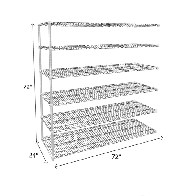 NSF Certified Chrome Wire Shelving Add-On Unit