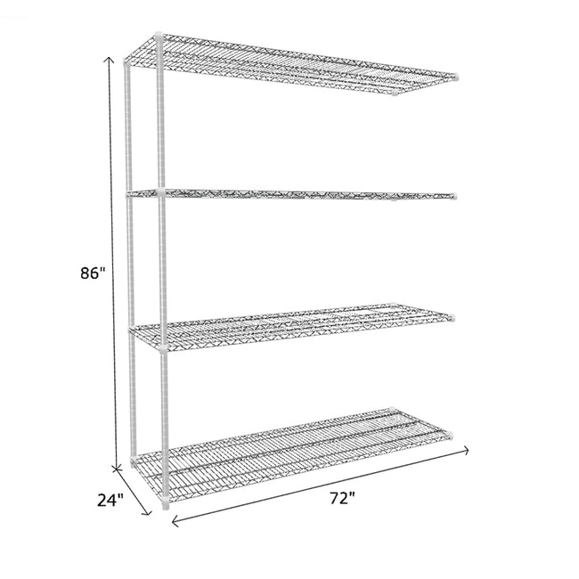 NSF Certified Chrome Wire Shelving Add-On Unit