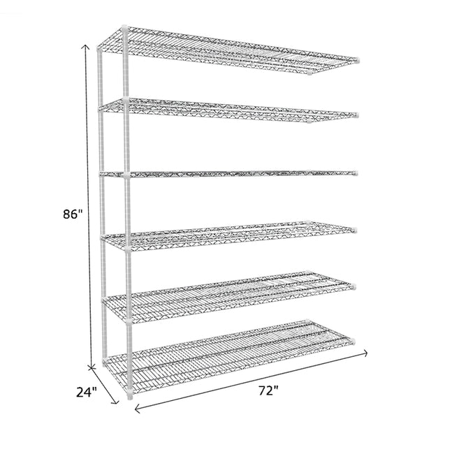 NSF Certified Chrome Wire Shelving Add-On Unit