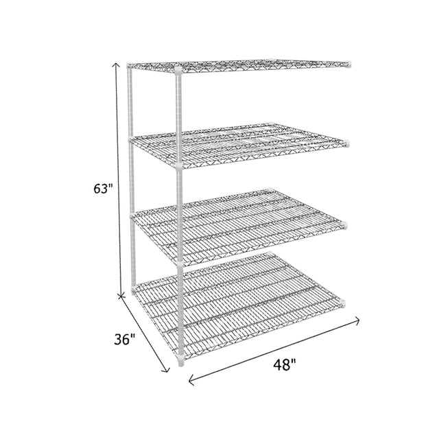 NSF Certified Chrome Wire Shelving Add-On Unit