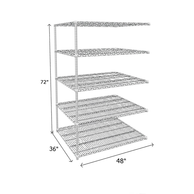 NSF Certified Chrome Wire Shelving Add-On Unit