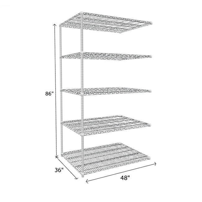 NSF Certified Chrome Wire Shelving Add-On Unit