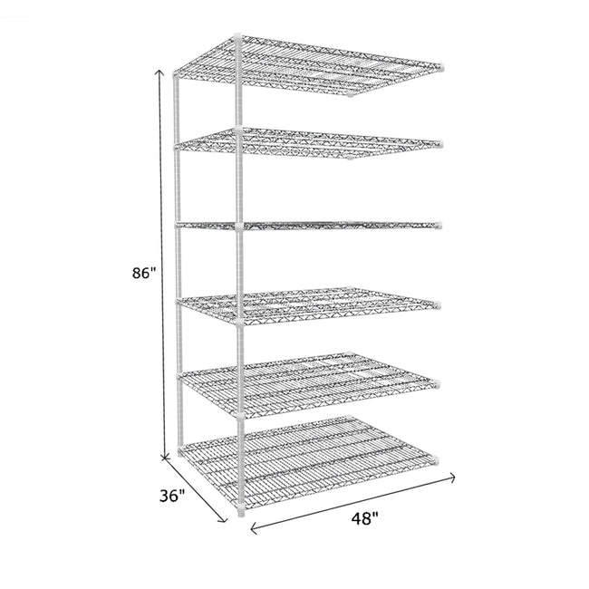 NSF Certified Chrome Wire Shelving Add-On Unit