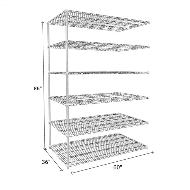 NSF Certified Chrome Wire Shelving Add-On Unit