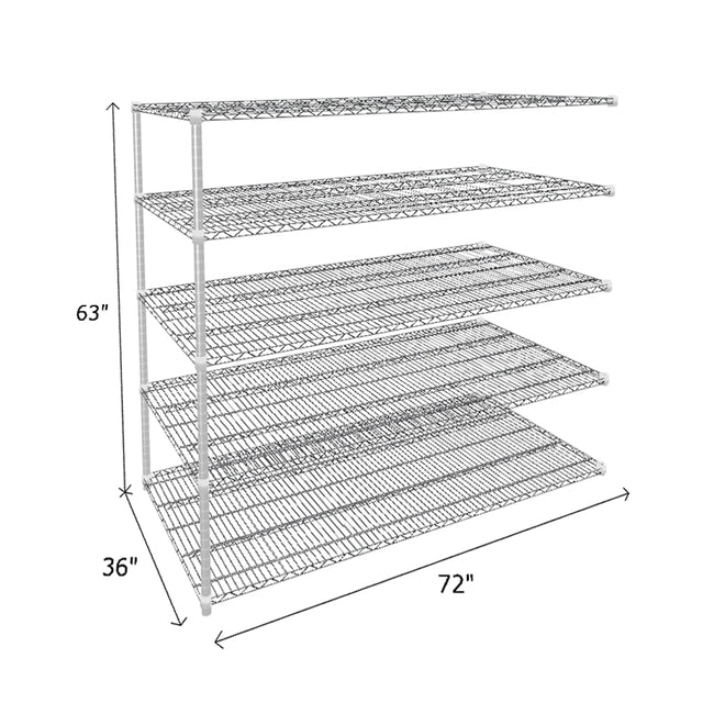 NSF Certified Chrome Wire Shelving Add-On Unit