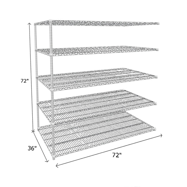 NSF Certified Chrome Wire Shelving Add-On Unit