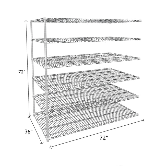 NSF Certified Chrome Wire Shelving Add-On Unit