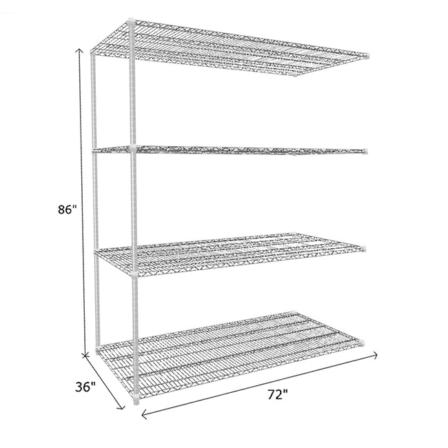 NSF Certified Chrome Wire Shelving Add-On Unit