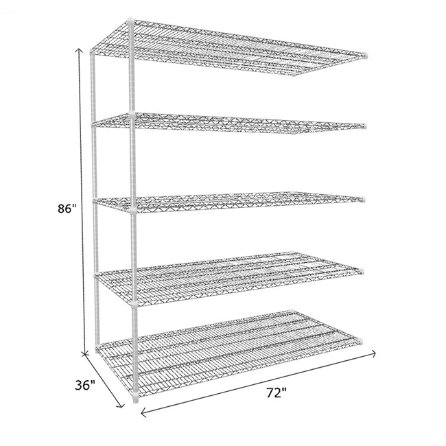 NSF Certified Chrome Wire Shelving Add-On Unit