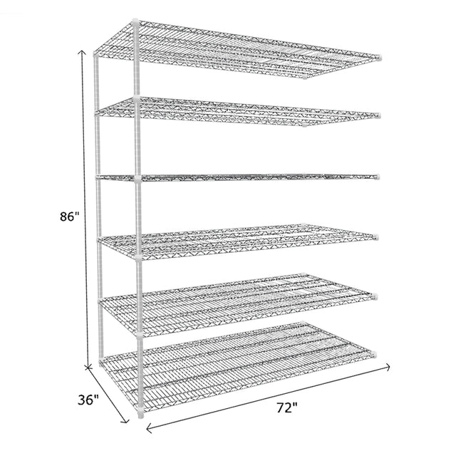 NSF Certified Chrome Wire Shelving Add-On Unit