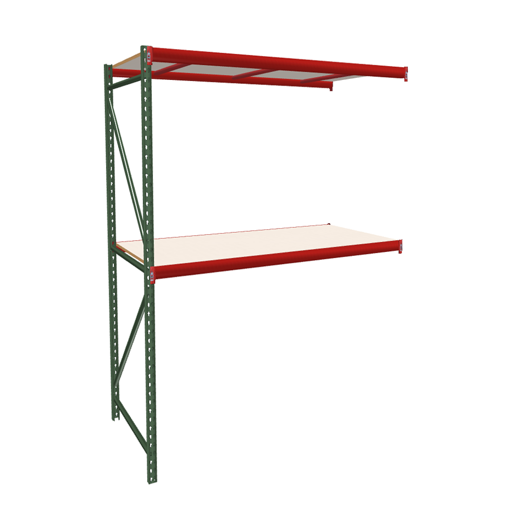 Estantería industrial complementaria FastRak con cubierta de tablero laminado blanco