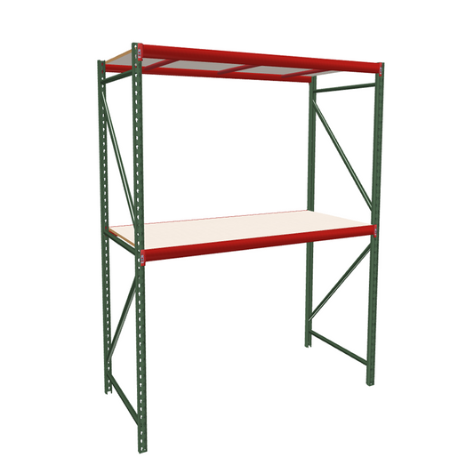 FastRak Industrial Shelving with White Laminated Board Decking