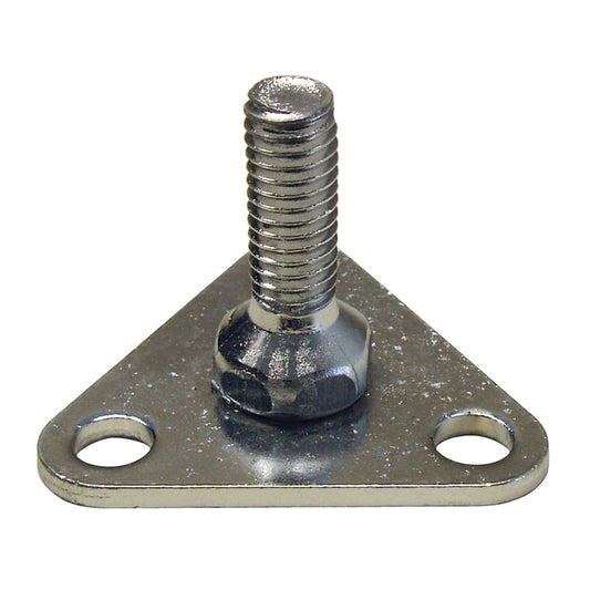 triangular foot plate with 3 holes and metal screw post