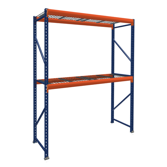 Pallet Rack Starter Unit with Wire Mesh Decking