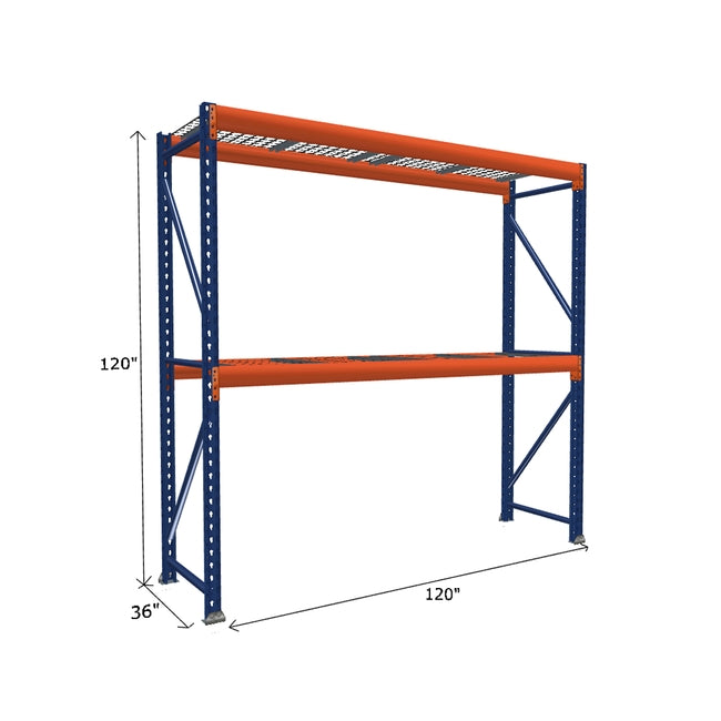 Pallet Rack Starter Unit with Wire Mesh Decking