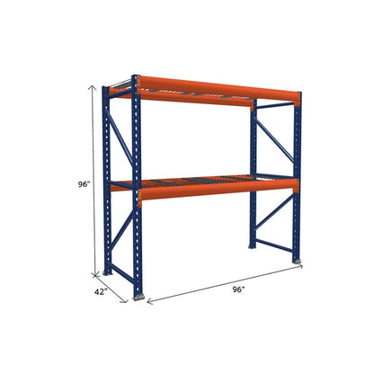 Pallet Rack Starter Unit with Wire Mesh Decking