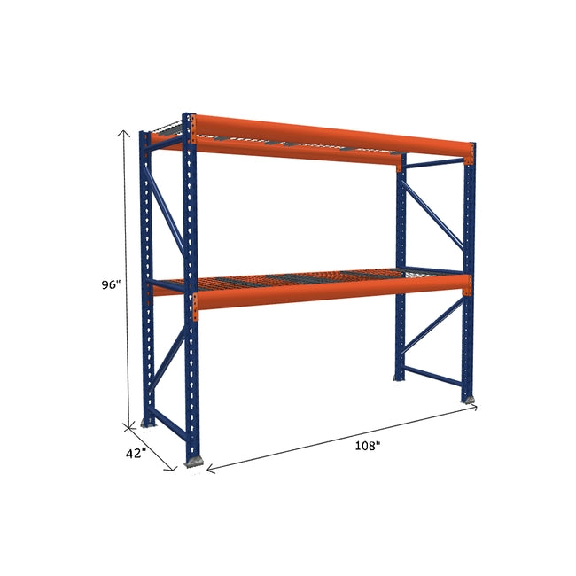 Pallet Rack Starter Unit with Wire Mesh Decking