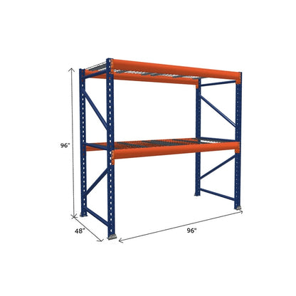 Pallet Rack Starter Unit with Wire Mesh Decking