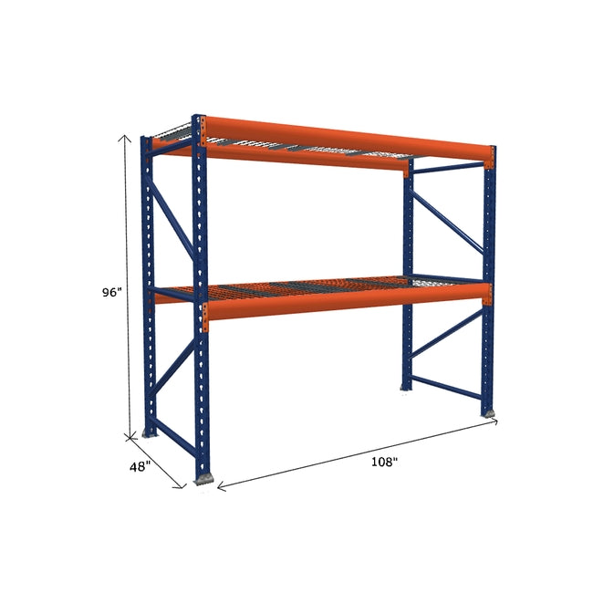 Pallet Rack Starter Unit with Wire Mesh Decking