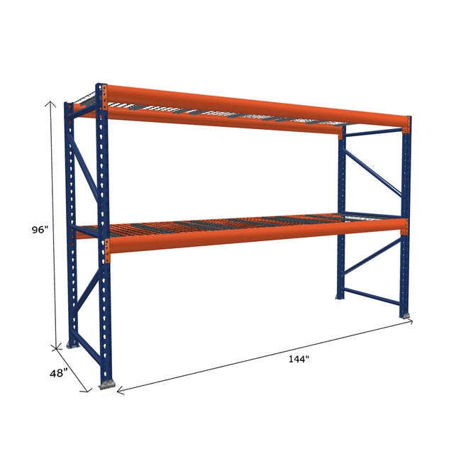 Pallet Rack Starter Unit with Wire Mesh Decking