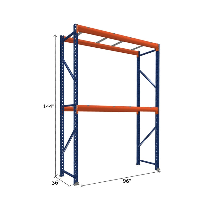 Pallet Rack Starter Unit with Pallet Supports
