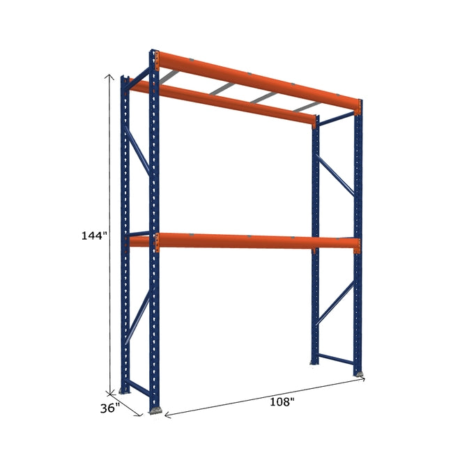 Pallet Rack Starter Unit with Pallet Supports