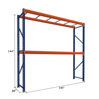Pallet Rack Starter Unit with Pallet Supports