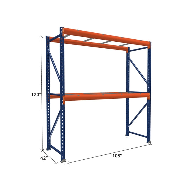 Pallet Rack Starter Unit with Pallet Supports